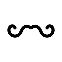 Vector moustache Icon, logo 