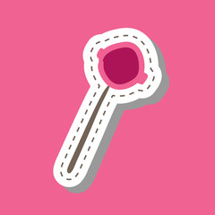 Chupa Chups sticker hand draw colored in flat style