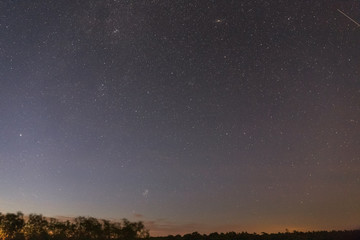Obraz na płótnie Canvas Starry sky over the Curonian Spit. National Park