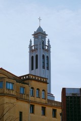 church monument architecture in Bilbao city Spain