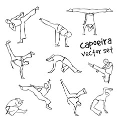 vector capoeira set