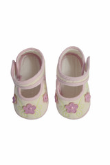 baby shoe over white