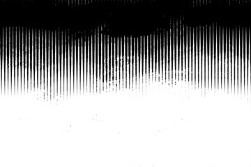 Halftone monochrome grunge vertical lines texture.