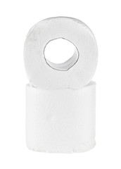 toilet paper isolated on white background