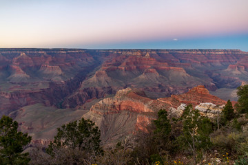 view of grand canyon at sunset