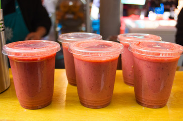Strawberry smoothies