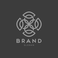 Universal creative premium symbol. Elegant ornament logo icon. Universal ornament design