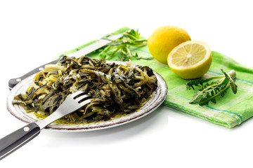 A dish of rare boiled grass 