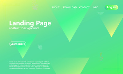 Website landing page. Geometric background.