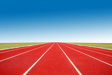 running track in a stadium