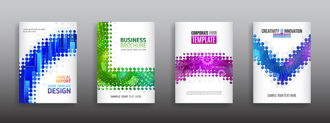 Abstract modern flyer design. Vector annual report brochure. Hi-tech cover background. Technology book cover layout. Modern simple geometric template for business.