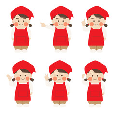 女性キャラクターエプロン
