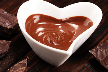 Melting chocolate / melted chocolate/ chocolate swirl and stack
