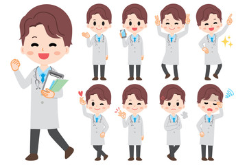 Doctor illustration set