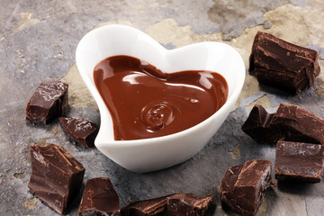 Melting chocolate / melted chocolate/ chocolate swirl and stack