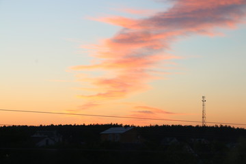 Fototapeta premium sunset over city