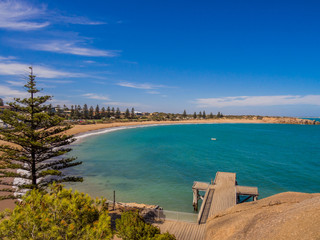 Beautiful beach and cove at Horeshoe Bay, Port Elliott, South Australia