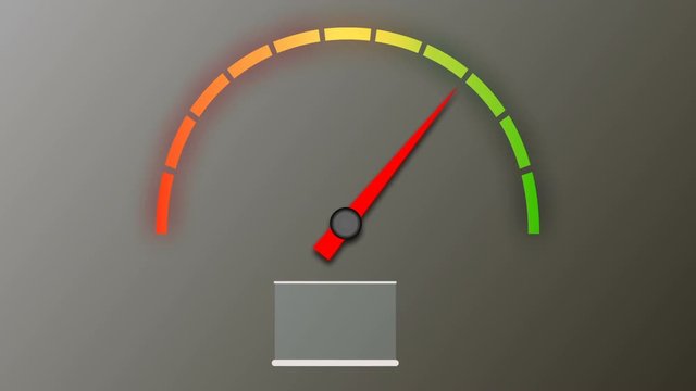 tachometer with color values