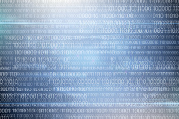 Blue binary computer code , background.