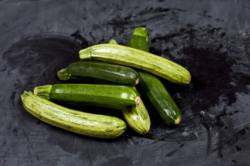 Fresh green organic zucchini.