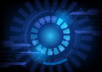 Abstract futuristic circle technology sci-fi background Hi-tech concept ,Vector Illustration.
