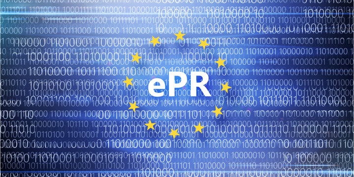 General regulations for protection of personal data. Inscription in circle of yellow stars .