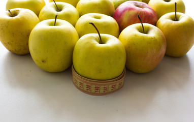 apples  and a cantimetres to remember diet