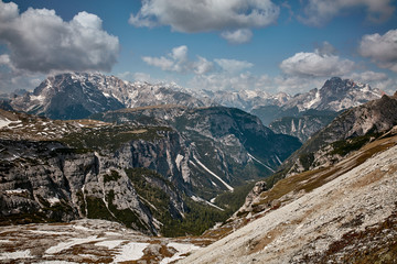 Fototapeta na wymiar Eindrucksvoller Bergblick in den Dolomiten.