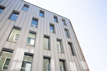 Architecture details Modern Building Glass facade design in Abstract Background