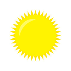 Weather Icon. Vector Sun on a White background. Vector illustration.