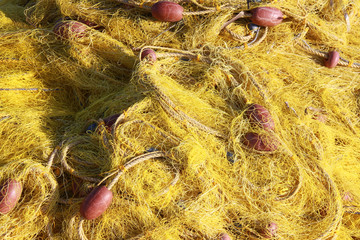 Tangled fishing nets