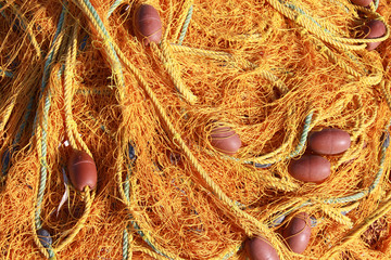 Tangled fishing nets