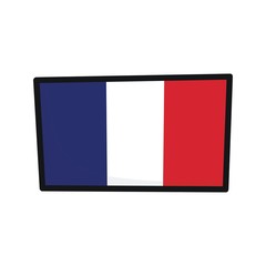 Flag of France, vector illustration