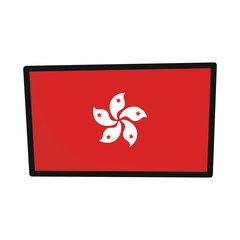 Flag of hong kong , vector illustration