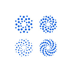 Modern Abstract Halftone icon Dots Logo sets for technology business health company with modern high end look