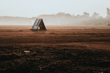 Number marker at the small airport