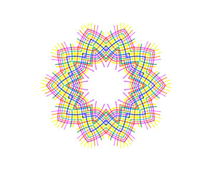 Abstract bright color concentric shape