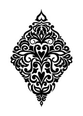 Fototapeta premium black damask composition