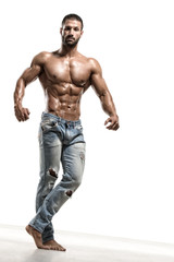 Handsome Muscular Men in Jeans