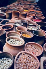 Beads pearls store pots