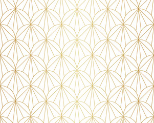 Seamless Geometric Art Deco Pattern. Abstract vector floral background.