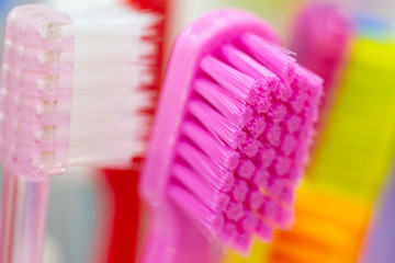 Abstract blur background image of toothbrush