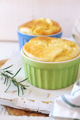 Two servings of potato flan