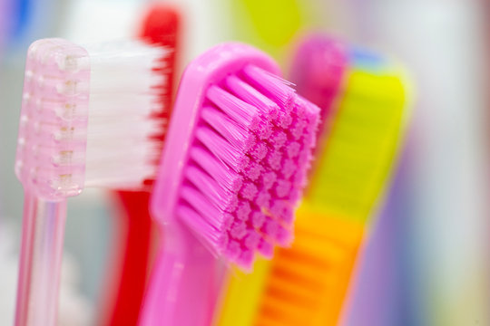 Abstract blur background image of toothbrush
