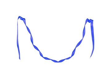 blue ribbon isolated on white