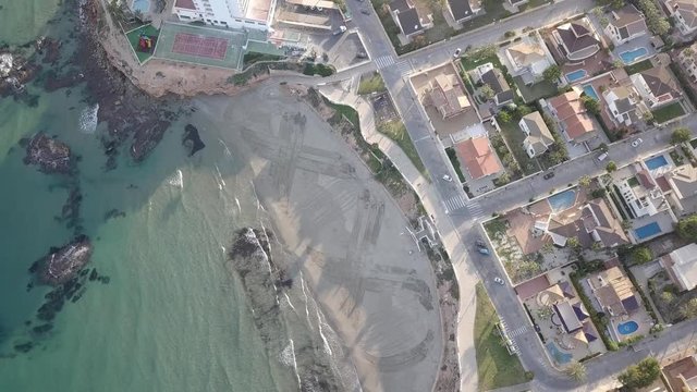 Beach from above in Spain