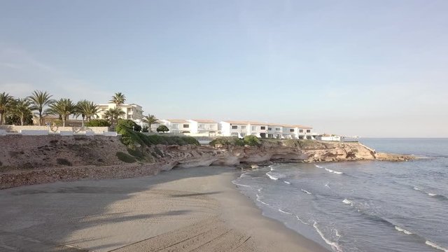 Flying across a spanish beach