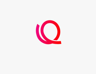 Gradient linear logo letter Q for company