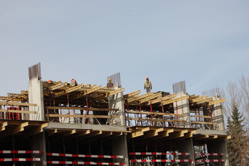 construction of a multistory residential building 