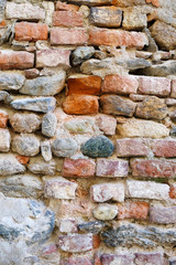 Ancient stone brick wall texture